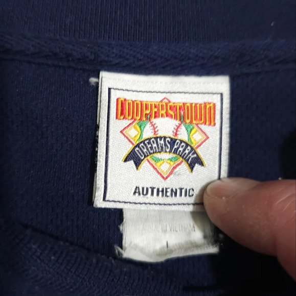 Cooperstown Dreams Park Polo Shirt Men’s Large Blue Ringer Preppy Baseball - Picture 6 of 8